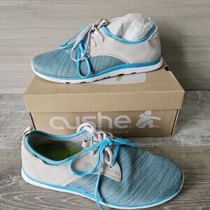 Cushe Womens Shakra Blue Walking Shoes Size 11 Lightweight Canvas Woven Sneakers